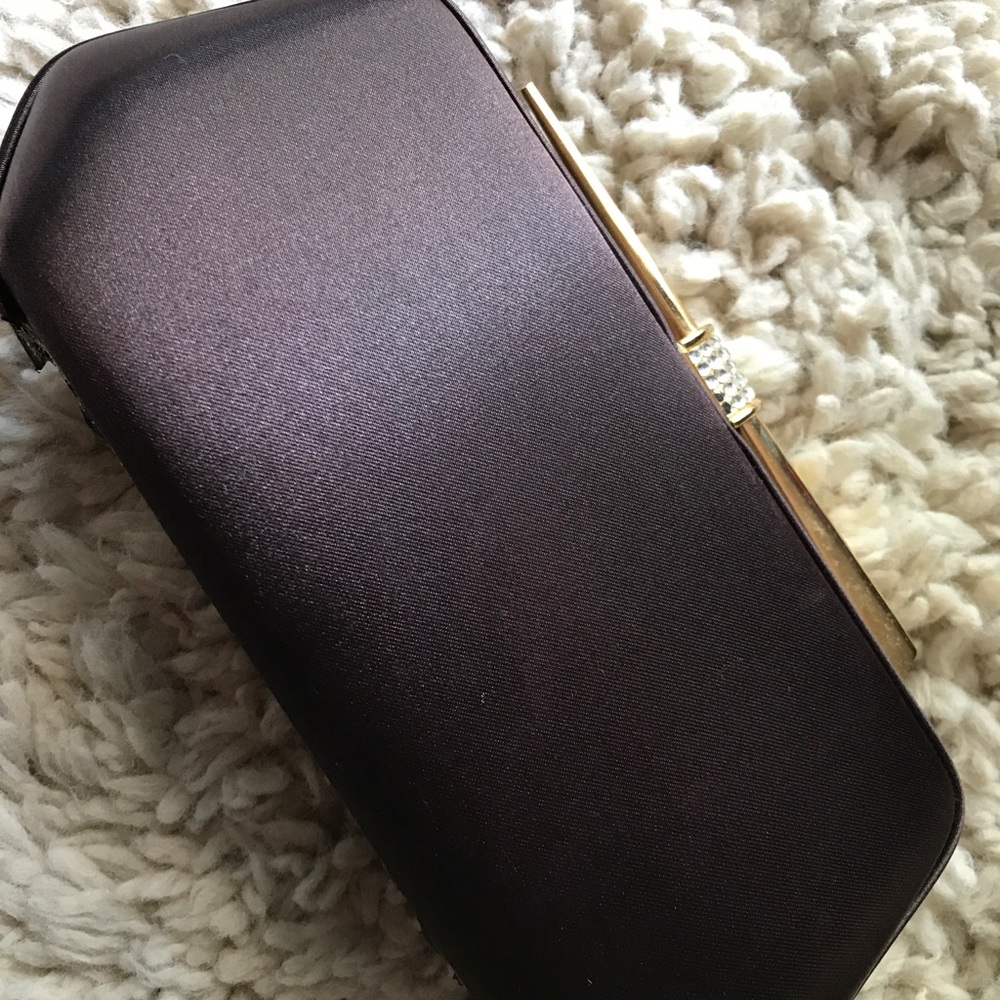 Brown elan Evening Purse with Chain Strap